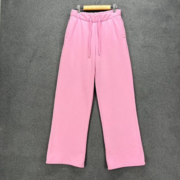 Gilly Hicks Pants - Gilly Hicks Sweatpants Womens XS Pink‎ Wide Leg High Rise Pull On Drawstrings